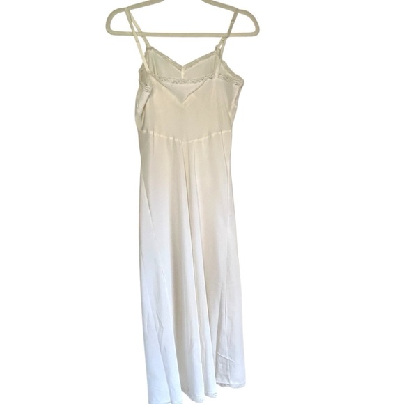 Vintage Maxi Slip Dress With Lace Trim Size 34 Medium - Picture 4 of 11